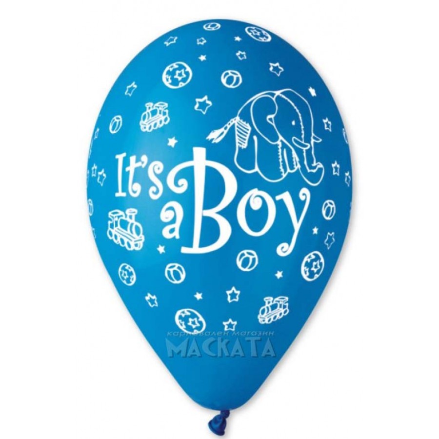 Балони за бебе с щампа -  It`s a boy 5бр
